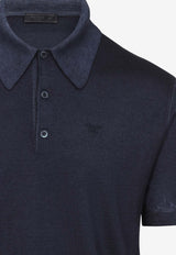 Logo Embroidered Cashmere Polo T-shirt