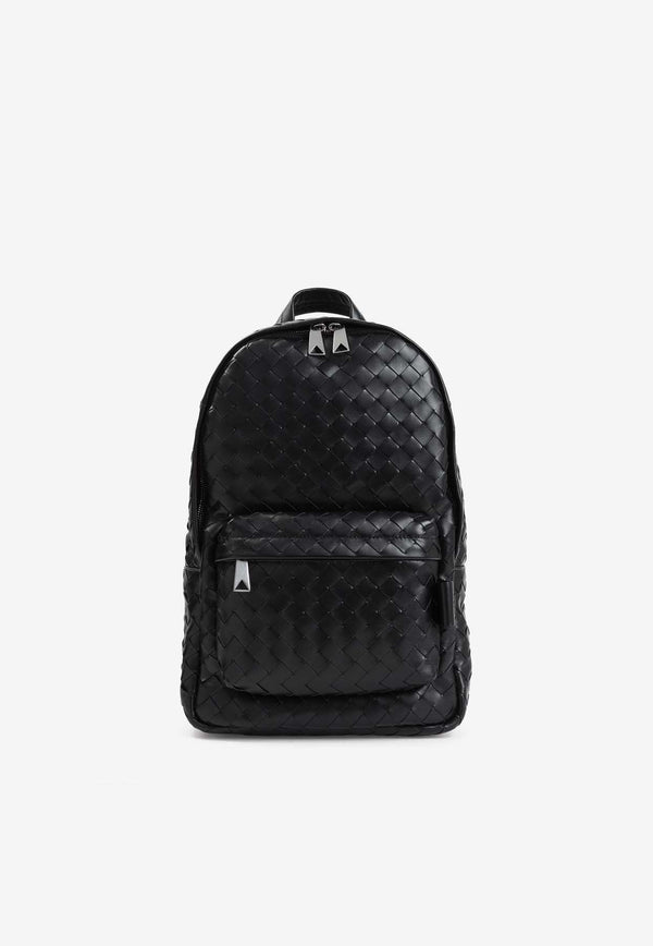 Small Intrecciato Leather Backpack