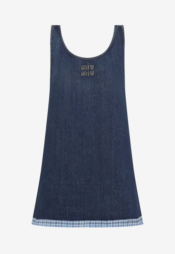 Logo Patch Mini Denim Dress