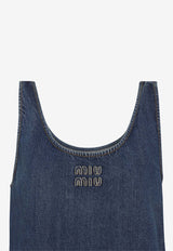 Logo Patch Mini Denim Dress