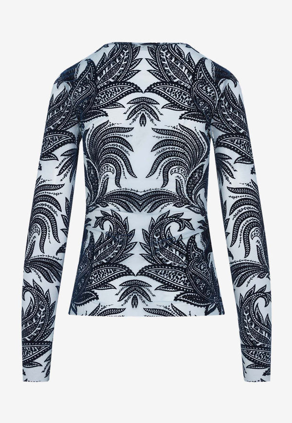 Signature Print Long-Sleeved Top