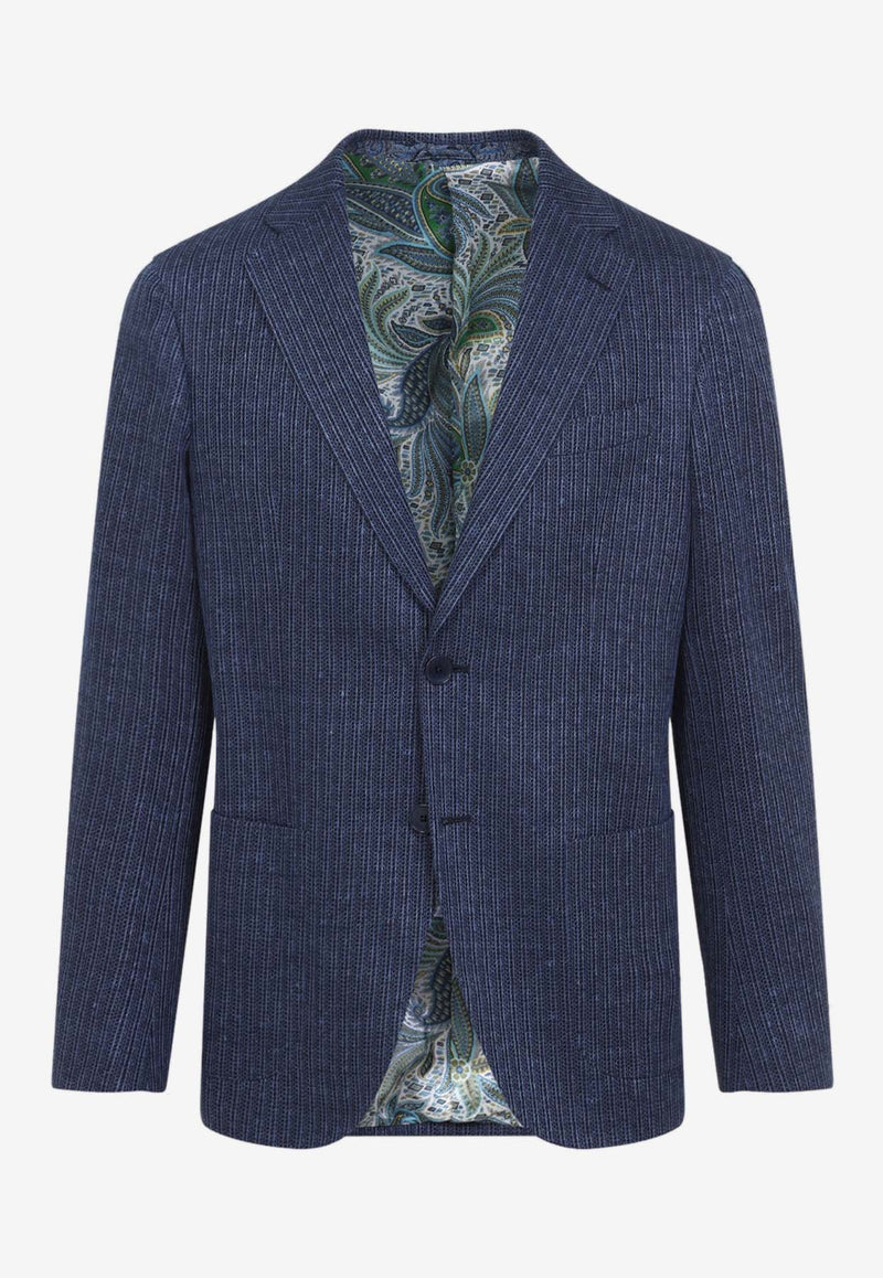 Roma Sport Single-Breasted Textured Blazer