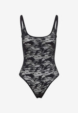 Megan-Utlt Jacquard Mesh Bodysuit