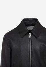 Zip-Up Leather Jacket