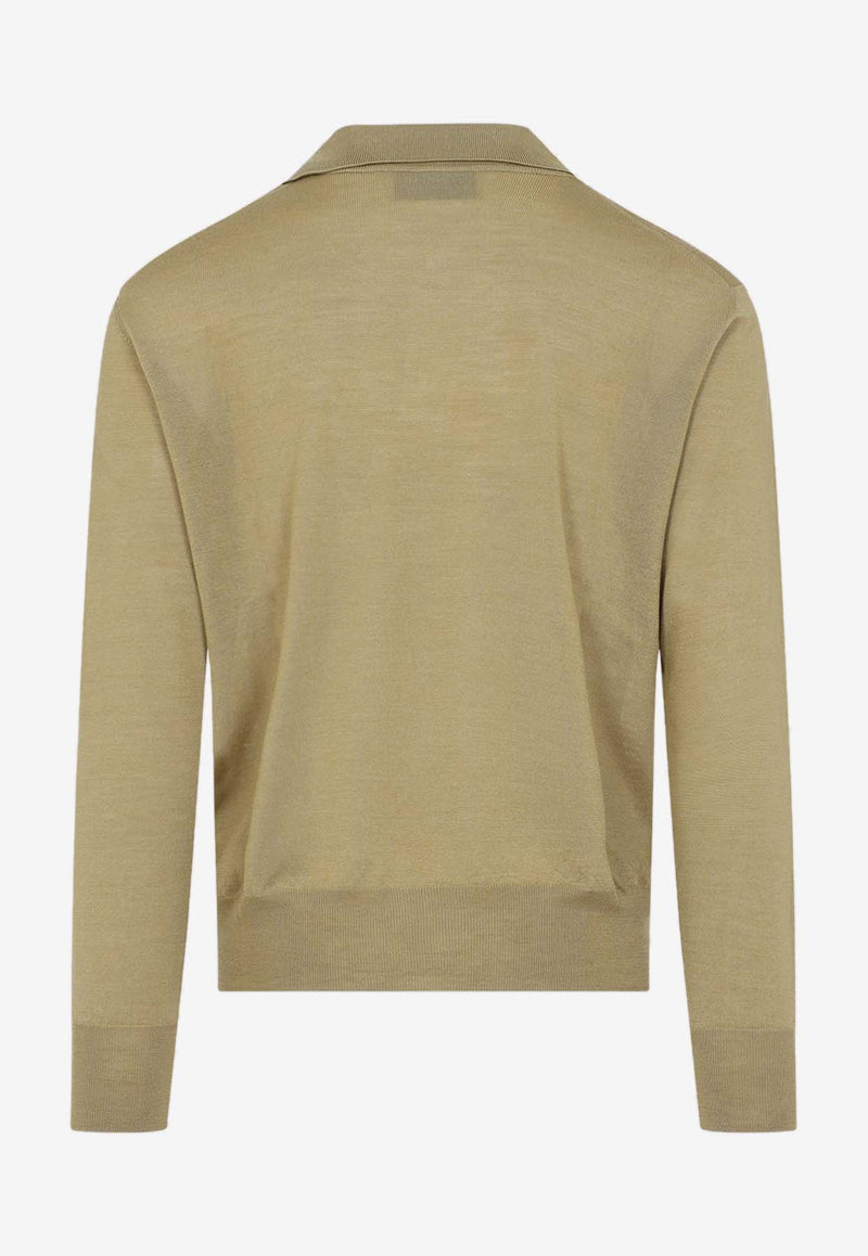 Classic Long-Sleeved Polo Sweater