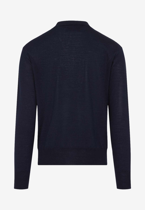 Classic Long-Sleeved Polo Sweater