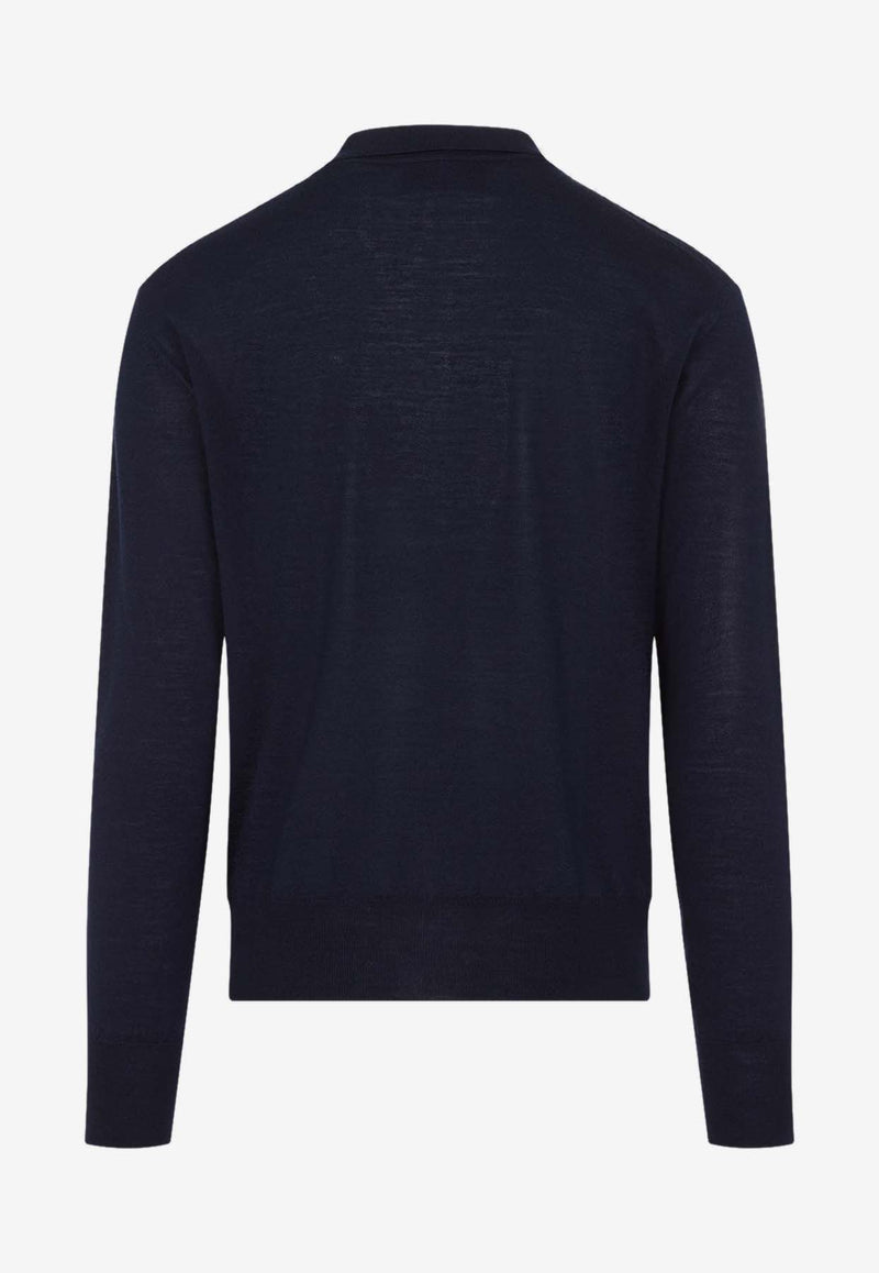 Classic Long-Sleeved Polo Sweater