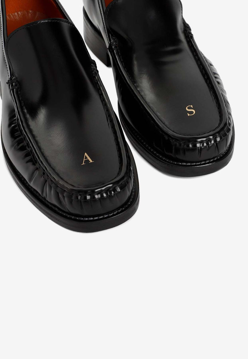 Logo Leather Loafers