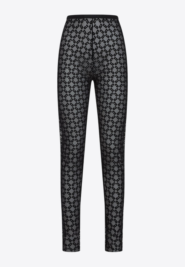 Semi-Sheer Monogram Leggings