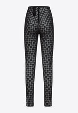 Semi-Sheer Monogram Leggings