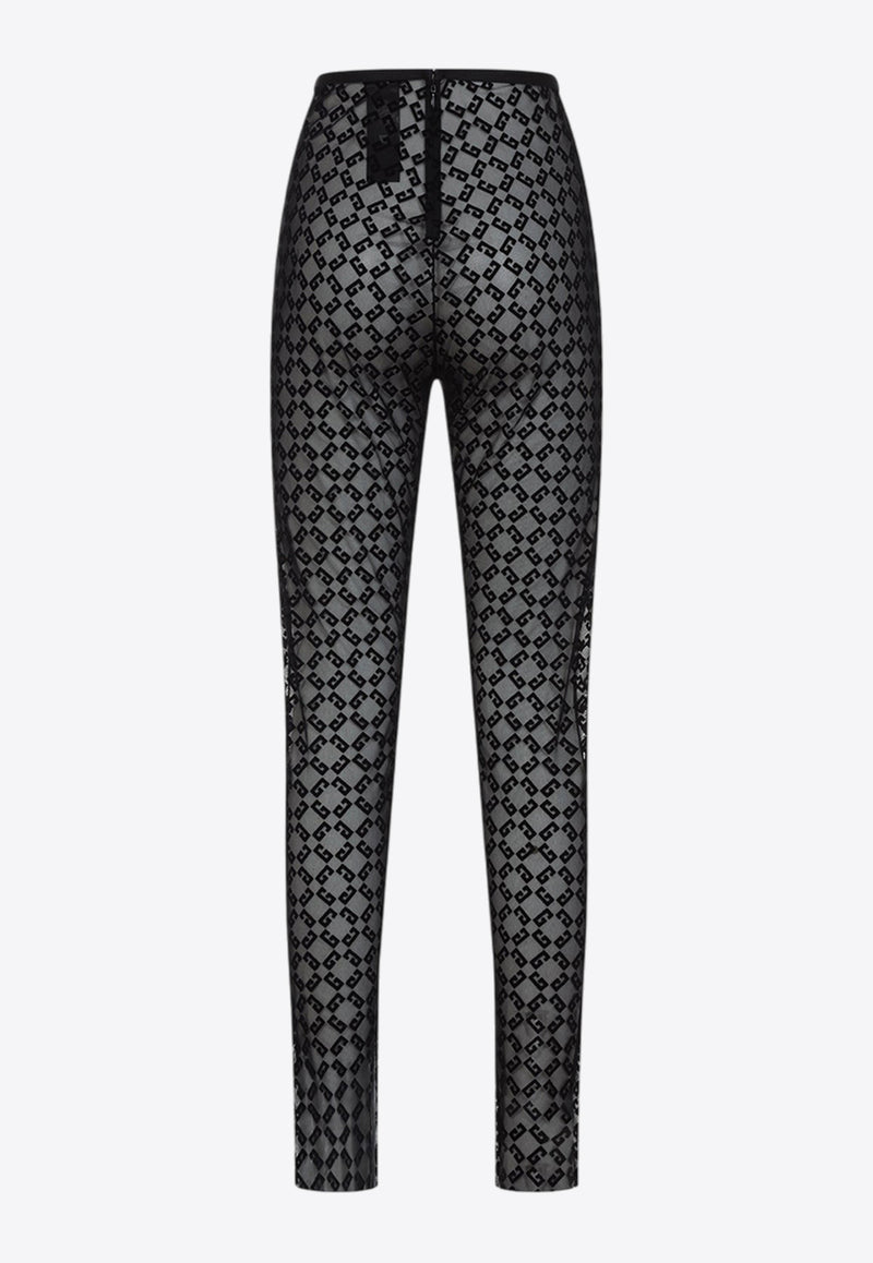 Semi-Sheer Monogram Leggings