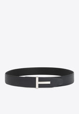 T-Logo Leather Belt