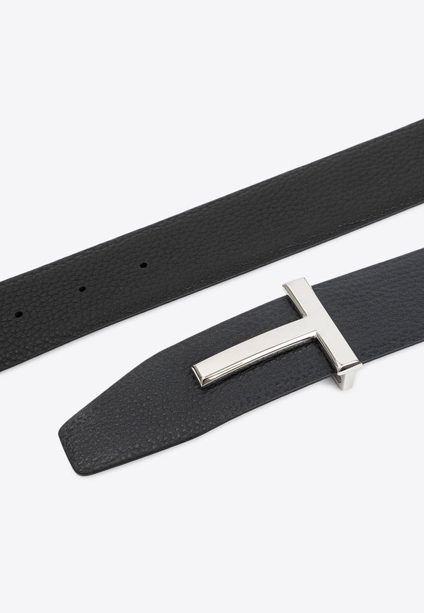 T-Logo Leather Belt