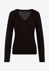 Cashmere and Silk V-neck Sweater