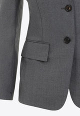 4-Bar Single-Breasted Blazer in Wool Blend