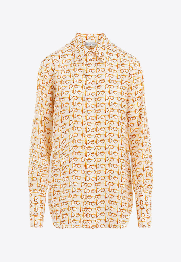 B Print Silk Shirt