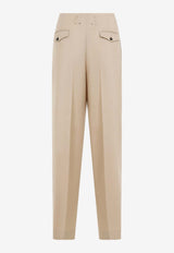 Wide-Leg Wool Pants