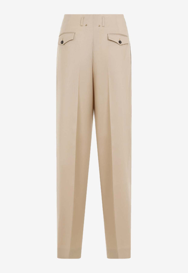 Wide-Leg Wool Pants