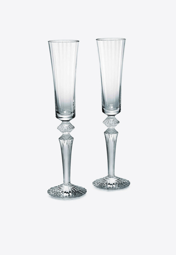 Baccarat Mille Nuits Crystal Flutissimo Flutes- Set of 2 Clear 2810597