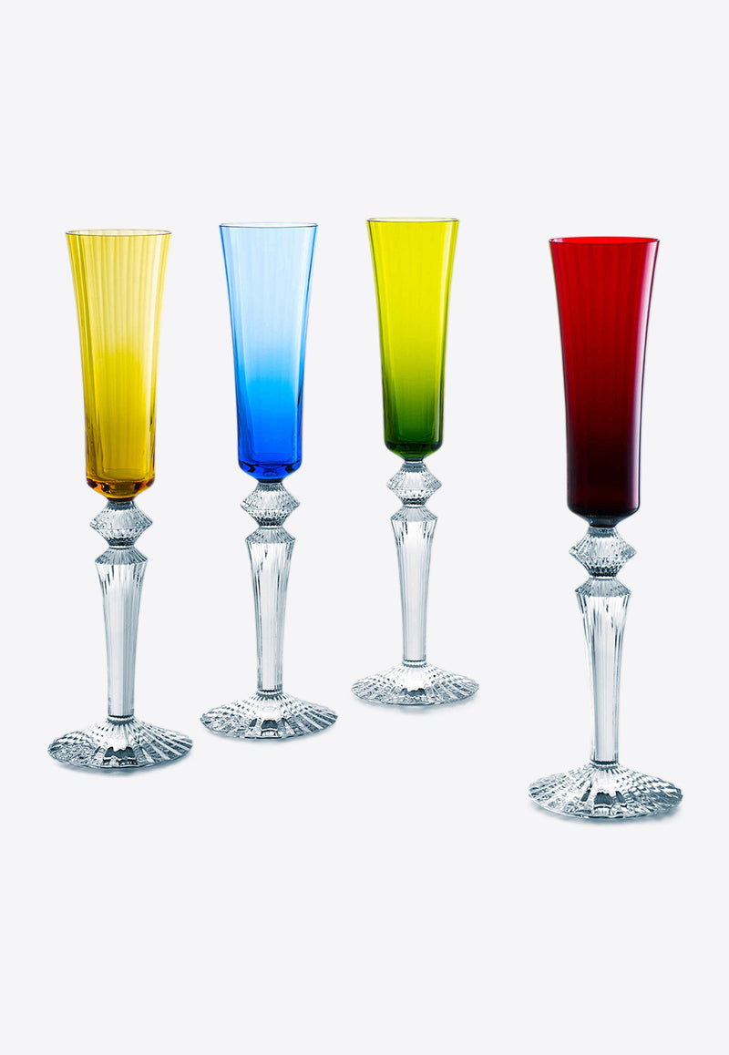 Baccarat Mille Nuits Crystal Flutissimo Flutes- Set of 4 Multicolor 2810814