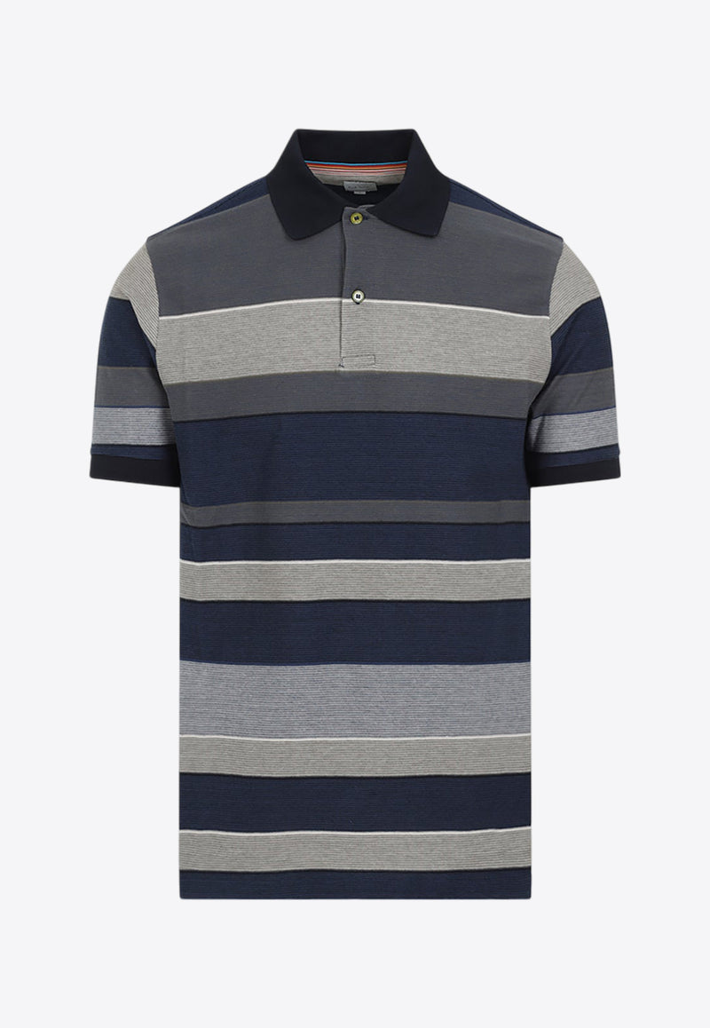 Striped Short-Sleeved Polo T-shirt