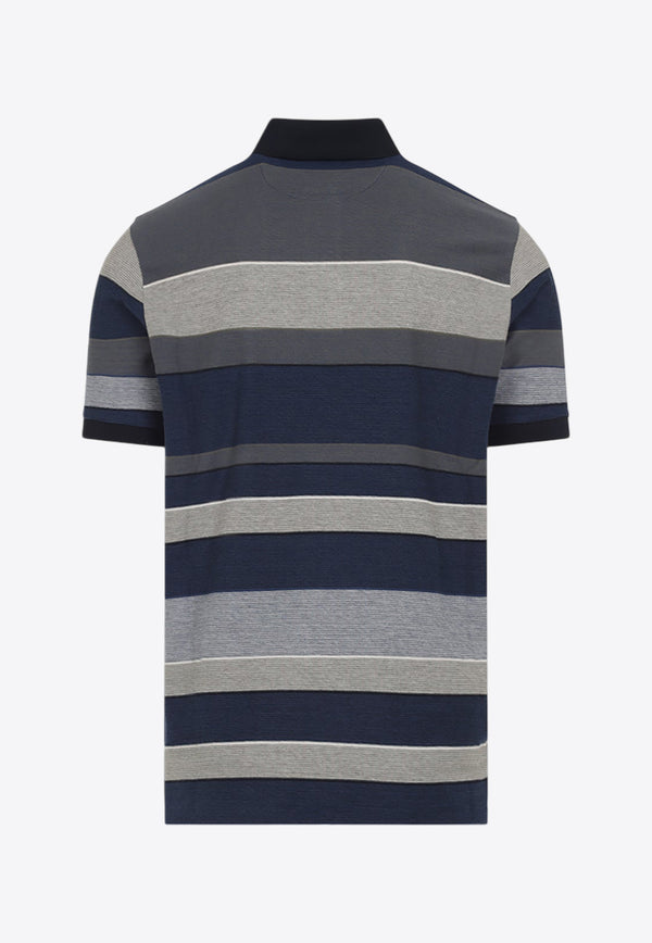 Striped Short-Sleeved Polo T-shirt