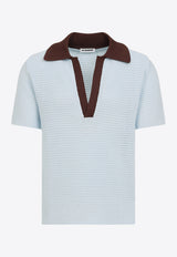 Short-Sleeved Knit Polo