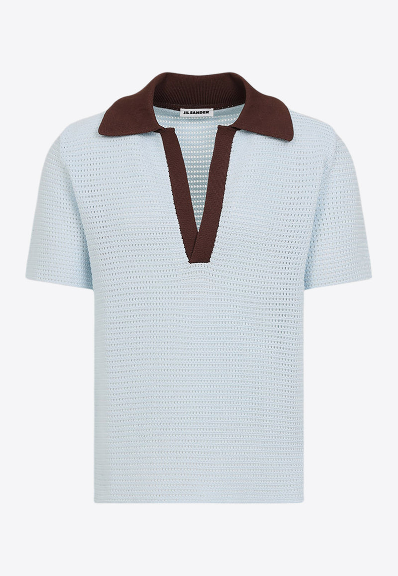 Short-Sleeved Knit Polo