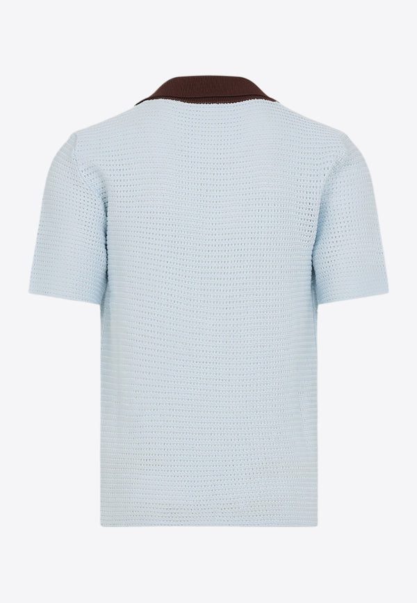 Short-Sleeved Knit Polo