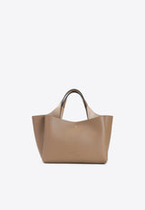 Mini T Timeless Grained Leather Tote Bag