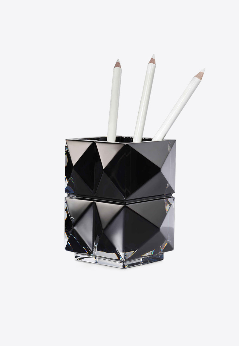 Baccarat Louxor Crystal Pencil Holder 2813721 Black