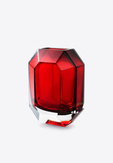 Baccarat Crystal Octogone Vase Red 2813754