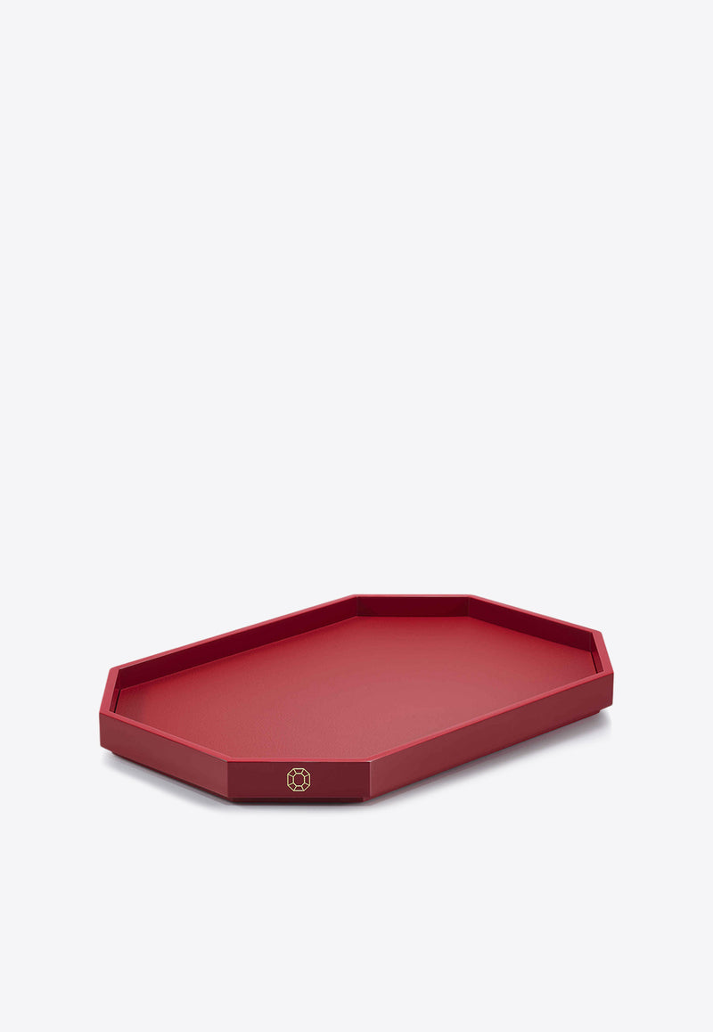 Baccarat Medium Octogone Tray Red 2816915