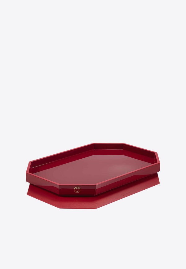 Baccarat Medium Octogone Tray Red 2816915