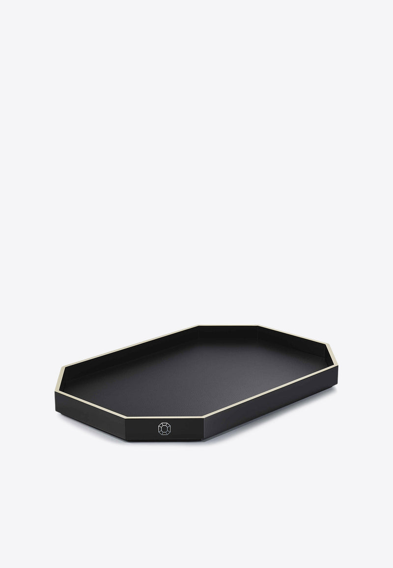 Baccarat Medium Octogone Tray Black 2816916