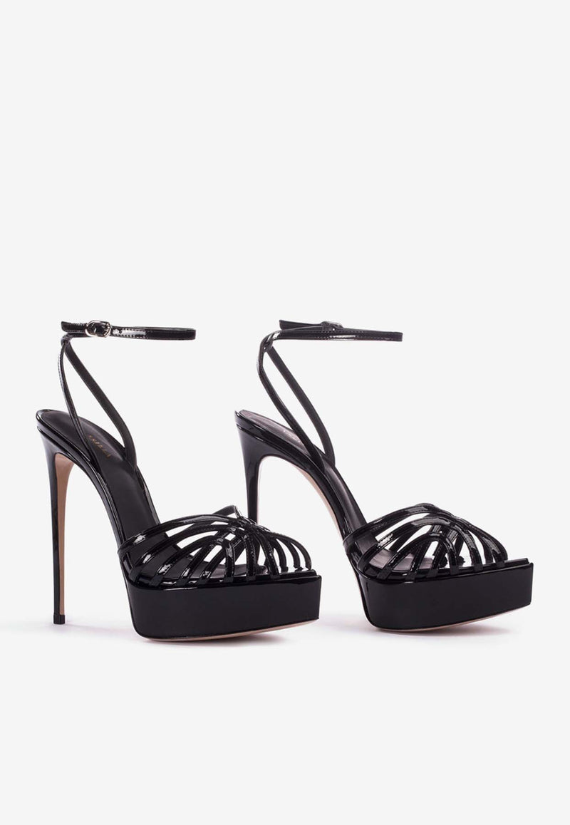 Le Silla Embrace 140 Patent Leather Platform Sandals 2892B100RCPPKAB 001