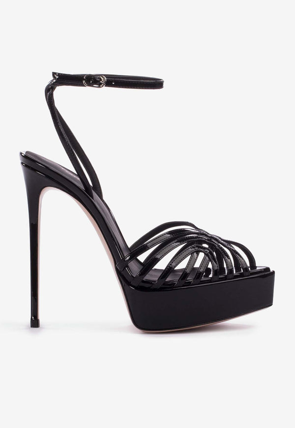 Le Silla Embrace 140 Patent Leather Platform Sandals 2892B100RCPPKAB 001