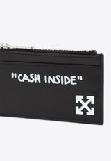 Jitney Quote Leather Zip Cardholder