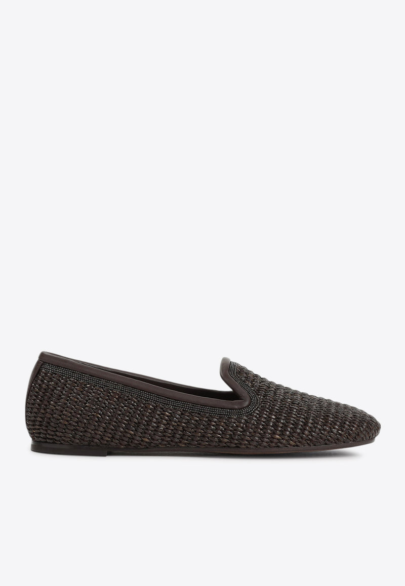 Raffia Braided Ballet Flats