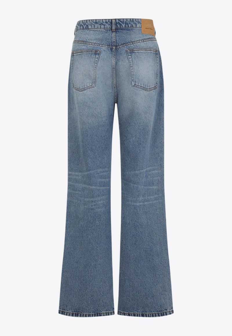 Washed Straight Jeans