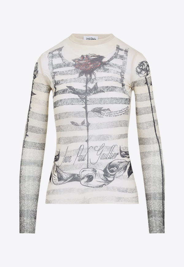 Graphic Tattoo Mariniere Long-Sleeved Top