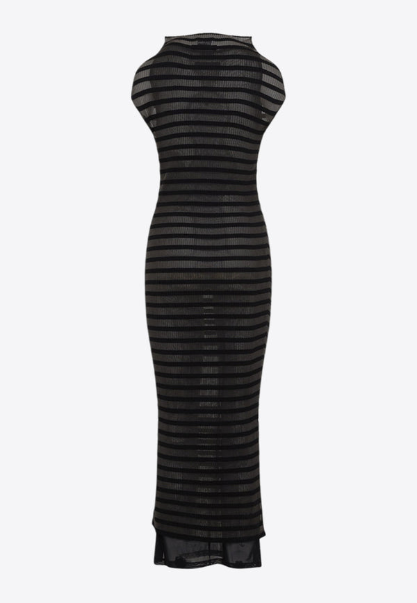 Mariniere Stripes Viscose Midi Dress