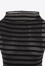 Mariniere Stripes Viscose Midi Dress