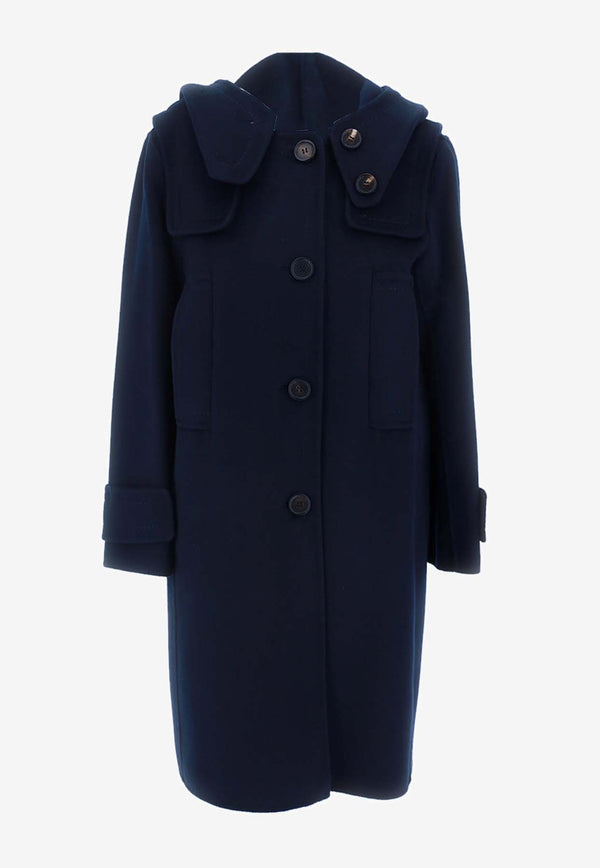 S Max Mara Mont Buttoned Coat Blue 29016011600_000_005