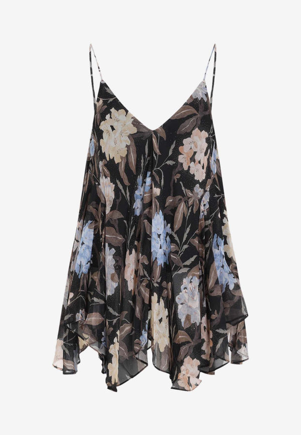 Eden Floral Print Handkerchief Top