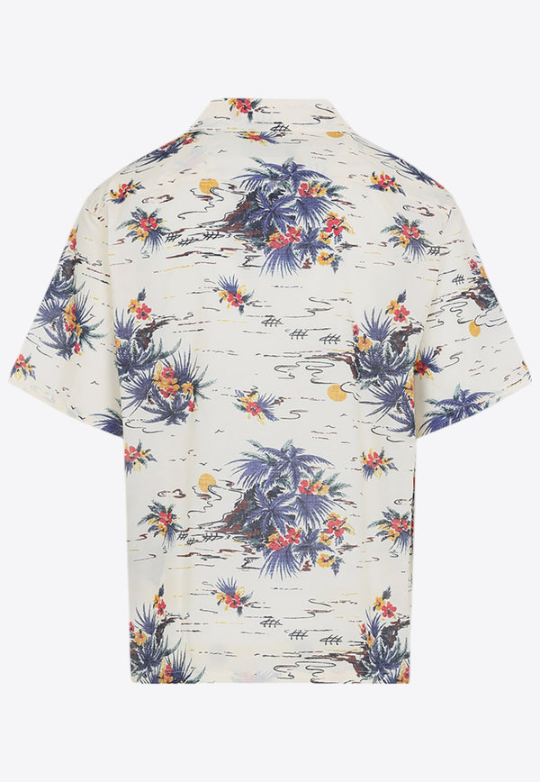 Floral Print Short-Sleeved Shirt