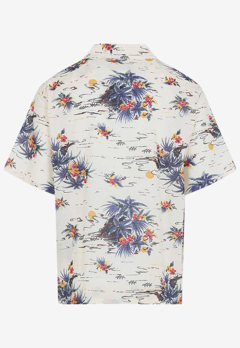 Floral Print Short-Sleeved Shirt