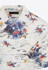 Floral Print Short-Sleeved Shirt