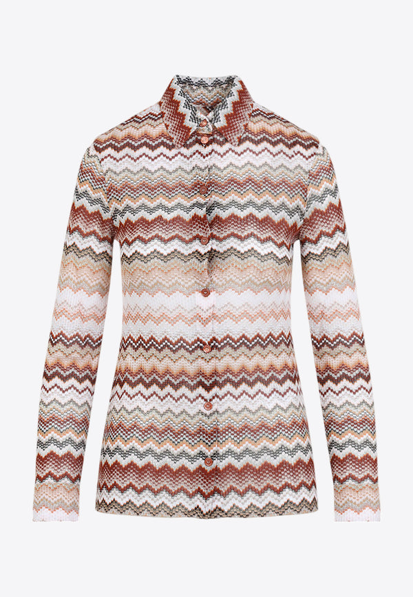 Long-Sleeved Chevron Shirt