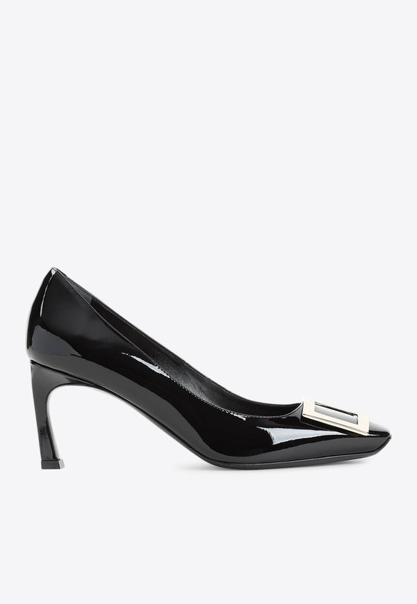 Trompette 70 Metal Buckle Pumps in Patent Leather